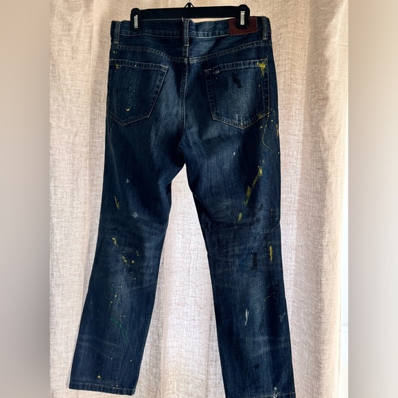 LAUREN by Ralph Lauren Straight Leg Denim with Paint Splatter, size 6 - Picture 3 of 4